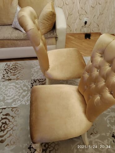 stol və stul: Qonaq otağı üçün, İşlənmiş, Açılmayan, Dördbucaq masa, 8 stul — 2