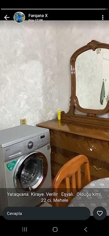 Bağ evləri: Kirayə verilən mebel və texnikalı yataq otağı – 22-ci məhəllə — 5