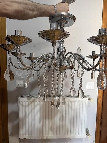 dekor isiq: Çılçıraq, 10 və daha çox lampa, Metal — 1