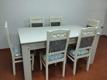 Masa və oturacaq dəstləri: Endirim olunub. Stol 4 stul dest 170 Azn. Stol 6 stul dest -230 Azn — 6