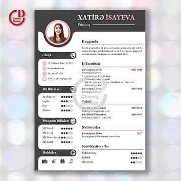 CV hazırlanması ● Azərbaycan, İngilis, Rus, Alman və Türk dili ● Üstün
