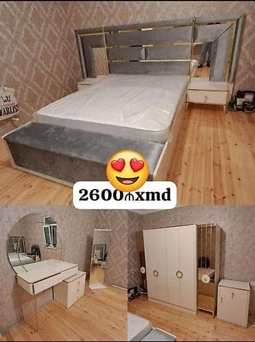 İkinəfərlik çarpayı, Dolab, 2 tumba, Termo, Yeni