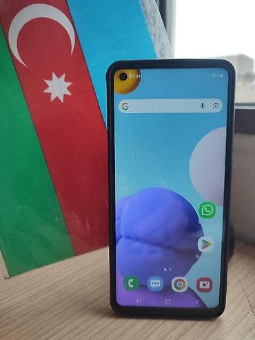 500 manat telefonlar: Samsung Galaxy A21S, 64 GB, rəng - Göy, Sensor, Barmaq izi, İki sim kartlı — 2