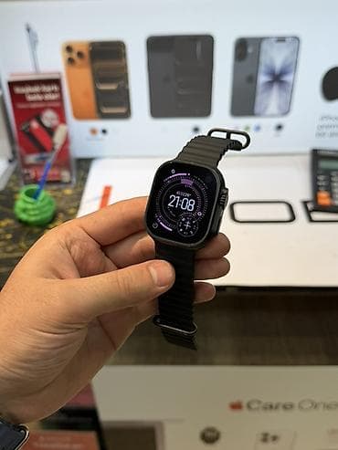 Smart saatlar: Apple Watch Ultra 2 Black Titanium Ideal veziyyetdedi. Xanim ishledib — 8