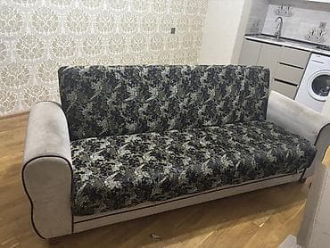 divan kafe: Klassik üslubda 3 nəfərlik divan - Dizayn: Qara fon üzərində bitki — 1