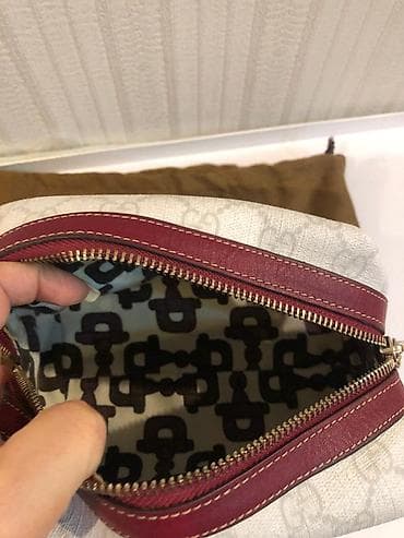 koja yubkalar: Gucci kosmetik çantası yeni - Rəng: açıq bej GG monoqram naxışlı — 5