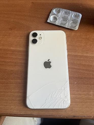 IPhone 11, 128 GB, Ağ, Qırıq