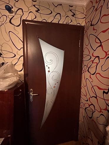 qapi avropa: Mebelli otaq qapıları – dekorativ şüşə panelli - Material: ağac — 6
