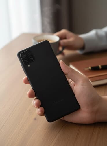 a 12 kabrolar: Samsung Galaxy A12, 32 GB, rəng - Qara, Sensor, Face ID, Barmaq izi — 2