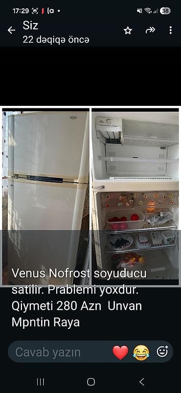 Venus Nofrost soyuducu. - Nofrost texnologiyası – buzlanma olmadan