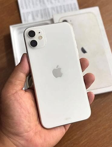 i̇phone telefon: IPhone 11, 128 GB, Ağ, Zəmanət, Simsiz şarj, Face ID — 2