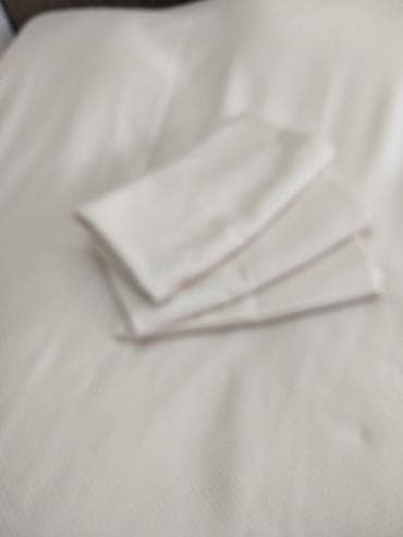 bambu tekstil: Ağ rəngli örtük/parça dəsti - Material: yumşaq toxumalı, nəfəsalan — 2