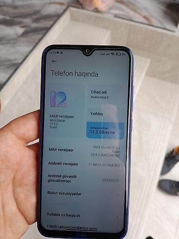 sony 1000 kamera: Redmi Note 8, 64 GB, rəng - Mavi, Barmaq izi — 6