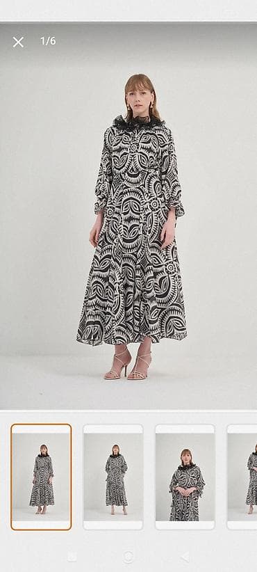 Qara-ağ naxışlı maxi don - Uzunluq: ayaq biləyinə qədər maxi kəsim -