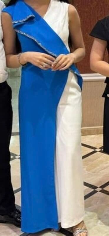 женские платья из замши: Комбинезон, One size, S, цвет - Голубой — 8