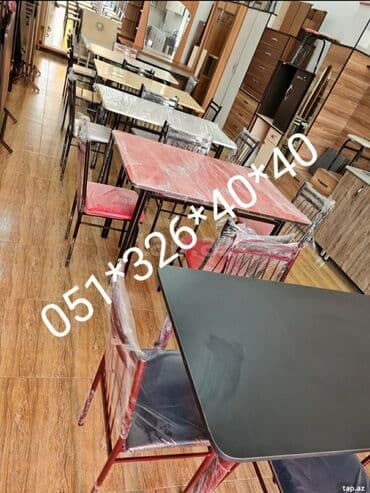 Masa və oturacaq dəstləri: Qonaq otağı üçün, Yeni, Açılan, Dördbucaq masa, 10 stul — 3