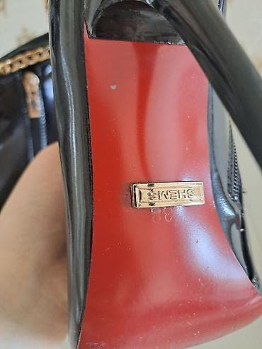 Сапоги: Туфли, Размер: 38, цвет - Черный, Б/у — 3