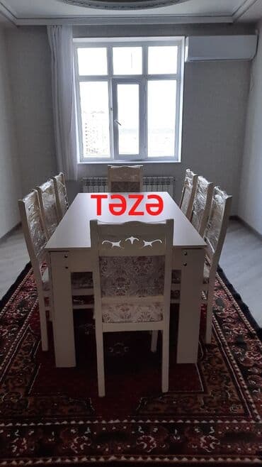 стул: Qonaq otağı üçün, Yeni, Açılan, Kvadrat masa, 6 stul — 3