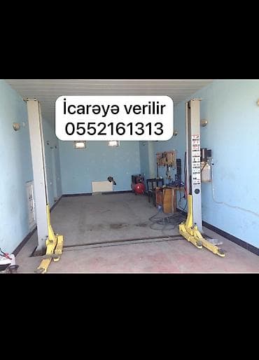bine qesebesinde: İcarəyə verilən avtomobil servis-boksu - İki postlu hidravlik liftlə — 2