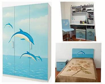 Для мальчика, Б/у, Односпальная кровать, Тумба, Письменный стол, Шкаф at lalafo.az Для мальчика, Б/у, Односпальная кровать, Тумба, Письменный стол, Шкаф