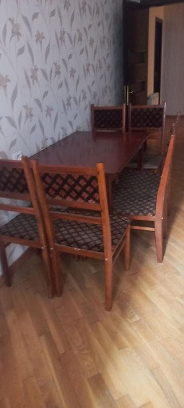 Qonaq otağı üçün, Açılmayan, Dördbucaq masa, 6 stul