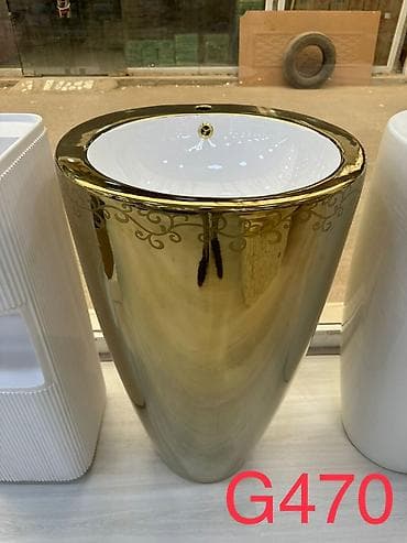 unitaz modelleri: Model: G470 Məhsul: Sərbəst dayanan (pedestal) əl-üz yuma lavabosu — 1