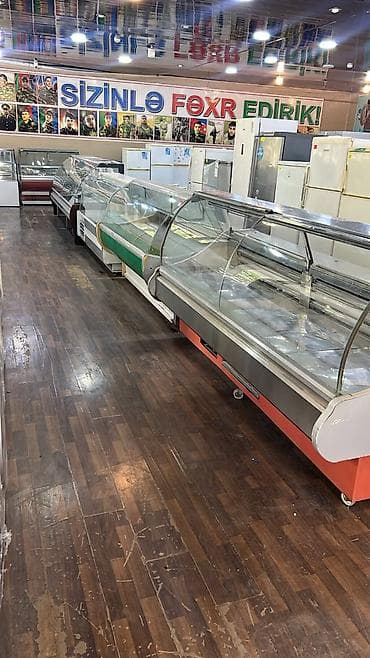 vıtrın: Məhsul: Mağaza üçün soyuducu vitrinlər Təsvir: - Market, ət və süd — 1