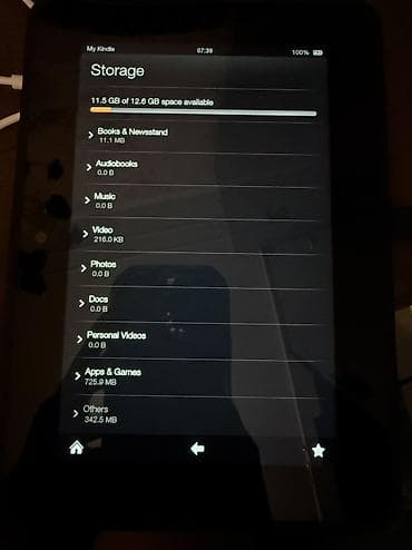 umio tablet: Amazon Kindle Fire planşet + orijinal şarj cihazı 2012 il, 16 gb - — 5