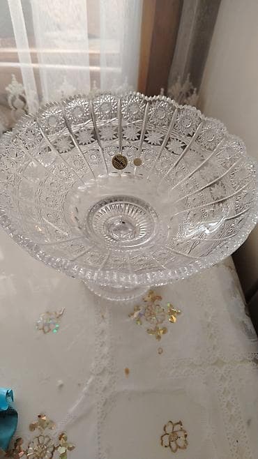 ваза для фруктов богемия: Orijinal Çexiya Bohemia meyvə qablari. Vitrində saxlanılıb. Yeni — 2