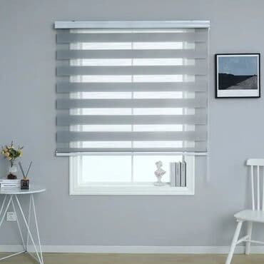 Süni güllər: Zebra jalüz pərdələr - İkili qatlı zebra sistemi: şəffaf və qapalı — 10