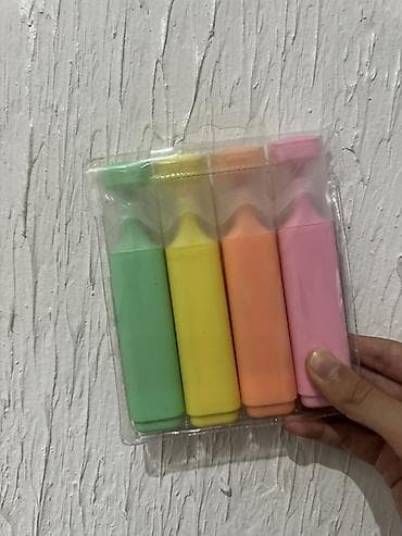 plastik döşəmə: Yalong Pastel Neon Marker Seti – 4 rəng -Kargoyla bir yerdə 6 azn dır — 2
