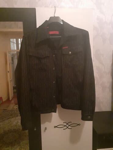 Свадебные платья и аксессуары: Мужская куртка, Джинсовая, Зимняя, L — 2