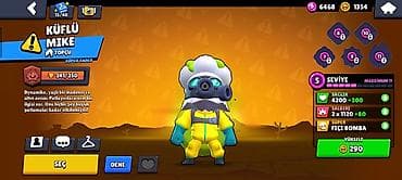 muncuq desti: Brawl Stars hesabı – trofey yolu 9860, profil səviyyəsi 9+, hesab adı — 5