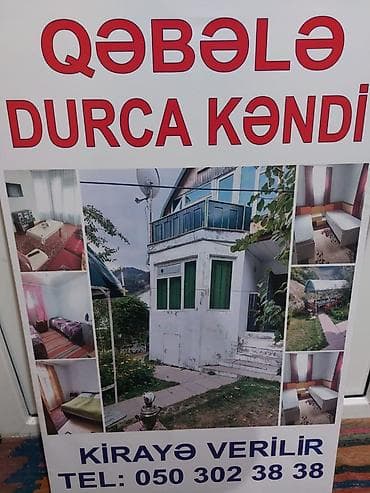 kirayə evler: Qəbələ, Durca kəndində günlük kirayə ev - İki mərtəbəli həyət evi — 1