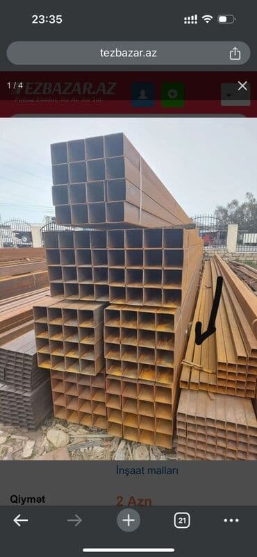 Profillər, şvellerlər: Profil, Polad, 6 m, Pulsuz çatdırılma, Ödənişli çatdırılma, Kredit yoxdur — 1