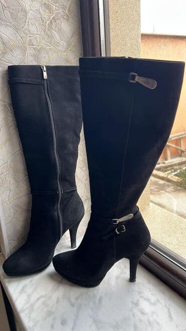 qadın çəkmə: Ölçü: 39, rəng - Qara, İşlənmiş — 2