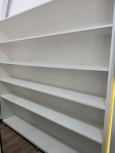 kunc ref: Ağ rəngli modul kitab rəfi/vitrin - Material: Laminat/MDF tipli ağ — 5