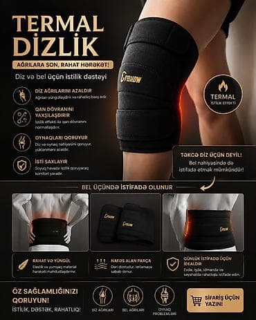 Termal Dizlik – diz və bel üçün istilik və dəstək Məhsulun əsas