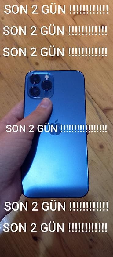 iphone adaptor: IPhone 12 Pro Max, 512 GB, Pacific Blue, Simsiz şarj, Face ID — 1