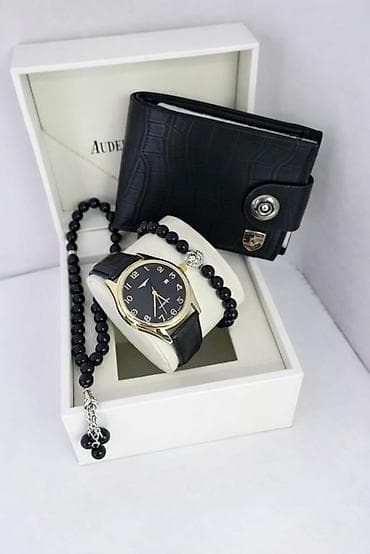 Zərgərlik əşyaları: Klassik Saat dəsti, rəng - Qara — 5