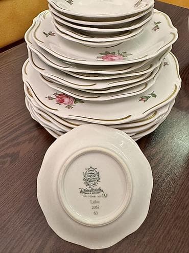 Ev və bağ: Çay dəsti, rəng - Ağ, Farfor, 6 nəfərlik, Almaniya — 3