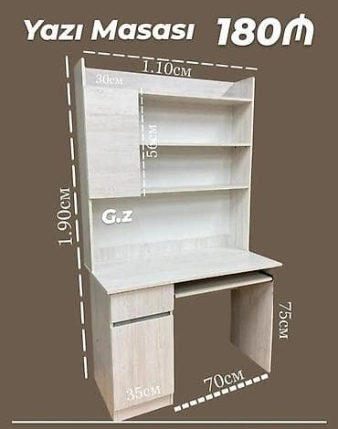 kapron dolab: Yazı masaları – funksional dizayn və geniş saxlama yerləri Model 1 – — 1