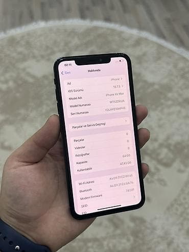 iphone x s max ikinci el: IPhone Xs Max, 64 GB, Göy, Zəmanət, Simsiz şarj, Face ID — 4
