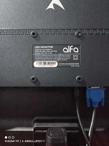alfa awus036nha: Alfa 21.5 Manitor təzə kabelləri üstündə vga hdm girişləri var 2 ay — 6