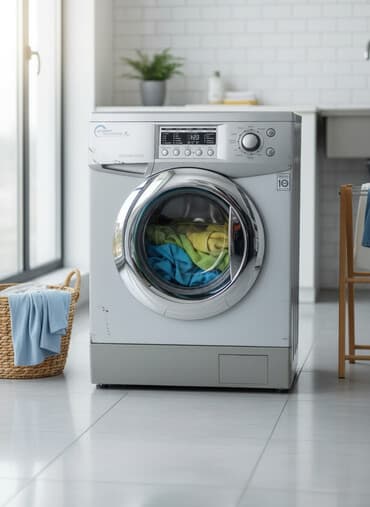 куплю бу стиральную машину на запчасти: Стиральная машина Daewoo, 7 кг, Б/у, Автомат, Есть сушка — 1