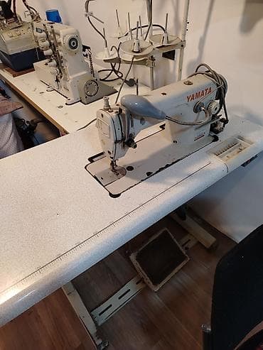 Tikiş maşınları: Sənaye tikiş maşını – YAMATA, stol və pedallı komplekt — 2