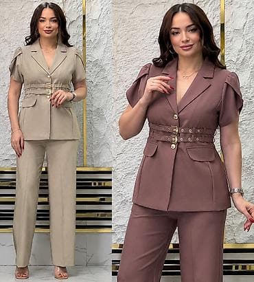 qizil qolbaglar: Qadınlar üçün iki hissəli kostyum dəsti razmer M L XL 2XL - Model — 4