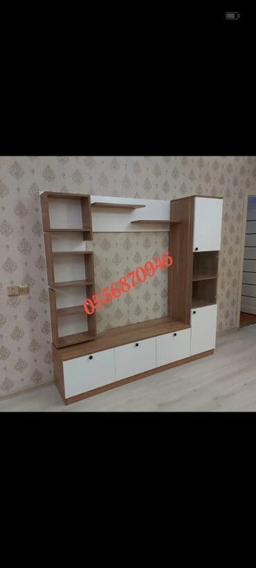 ders masaları: Yeni, Düz TV altlığı, Polkalı, Laminat, Azərbaycan — 19