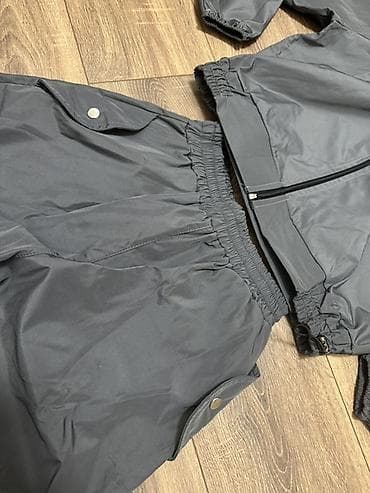 Baş geyimləri: Qrafit boz rəngdə idman/küləkkeçirməz kostyum dəsti - 2 hissə — 5