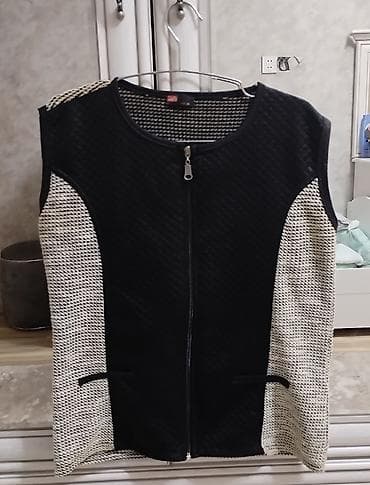 Qadın jileti – fermuarlı, qara-ağ kombin az geyinilib - Model: qolsuz